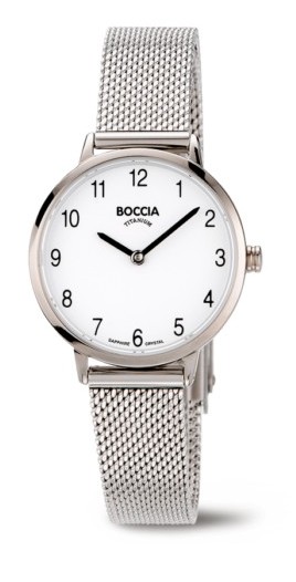 Boccia Damen Armbanduhr Trend 3345-02 Titan mit Edelstahlmilanaiseband