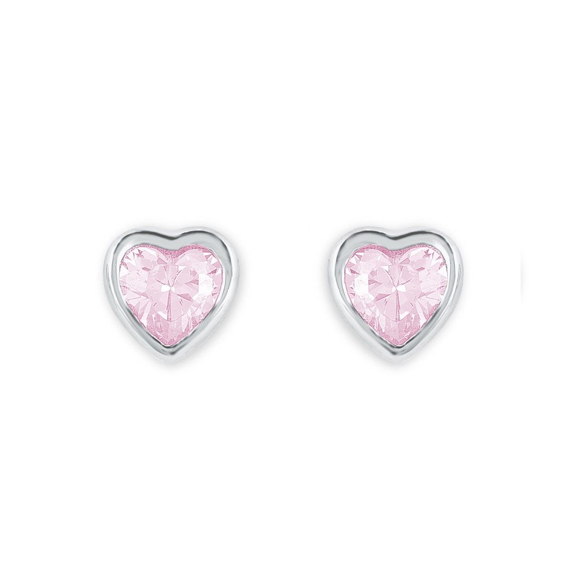 Lillifee 2021046 Ohrstecker Silber 925 Herz Zirkonia rosa