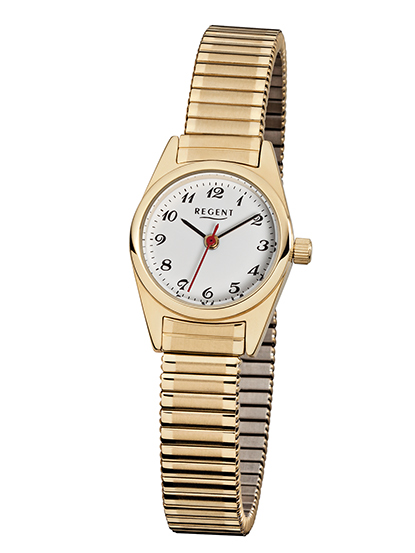 Regent Damen Armbanduhr 6825.45.99 F-271 Edelstahl  gold IP Zugband