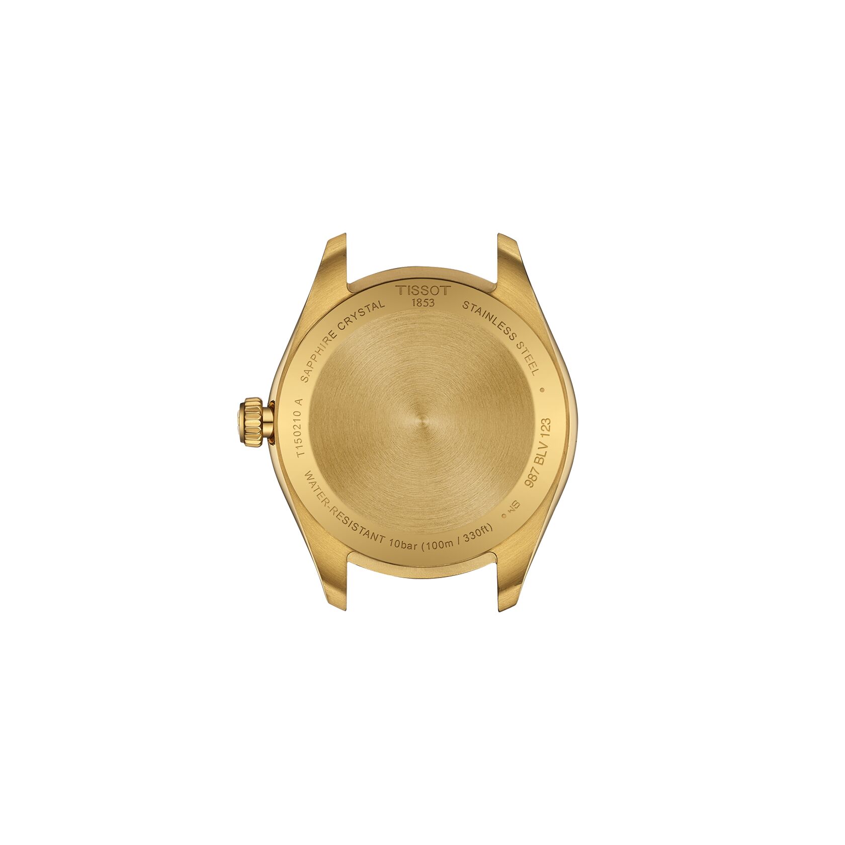 Tissot Armbanduhr T150.210.33.021.00 PR 100 34mm Edelstahl mit goldfarbiger PVD-Beschichtung