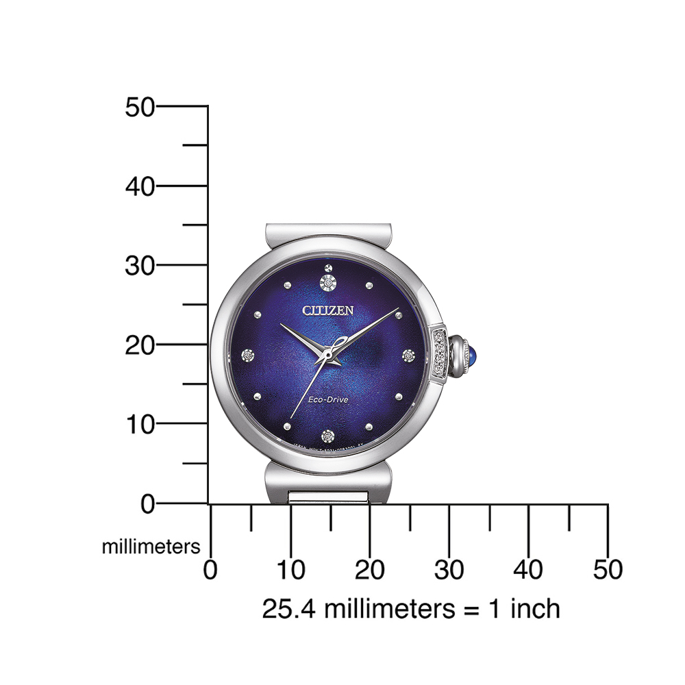Citizen Damen Armbanduhr EM1060-87L UNITE with BLUE Solar Eco Drive  Limited Edition