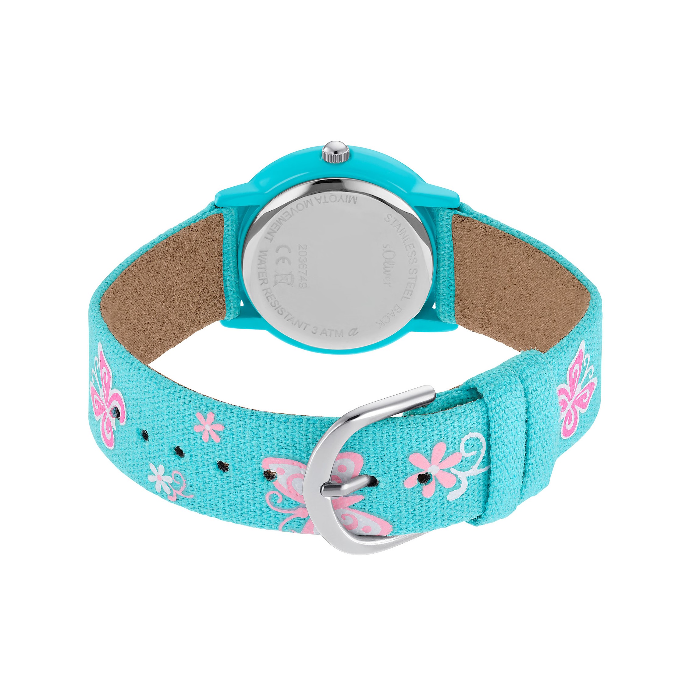 s.Oliver Kids Armbanduhr 2036749 Textilband türkis