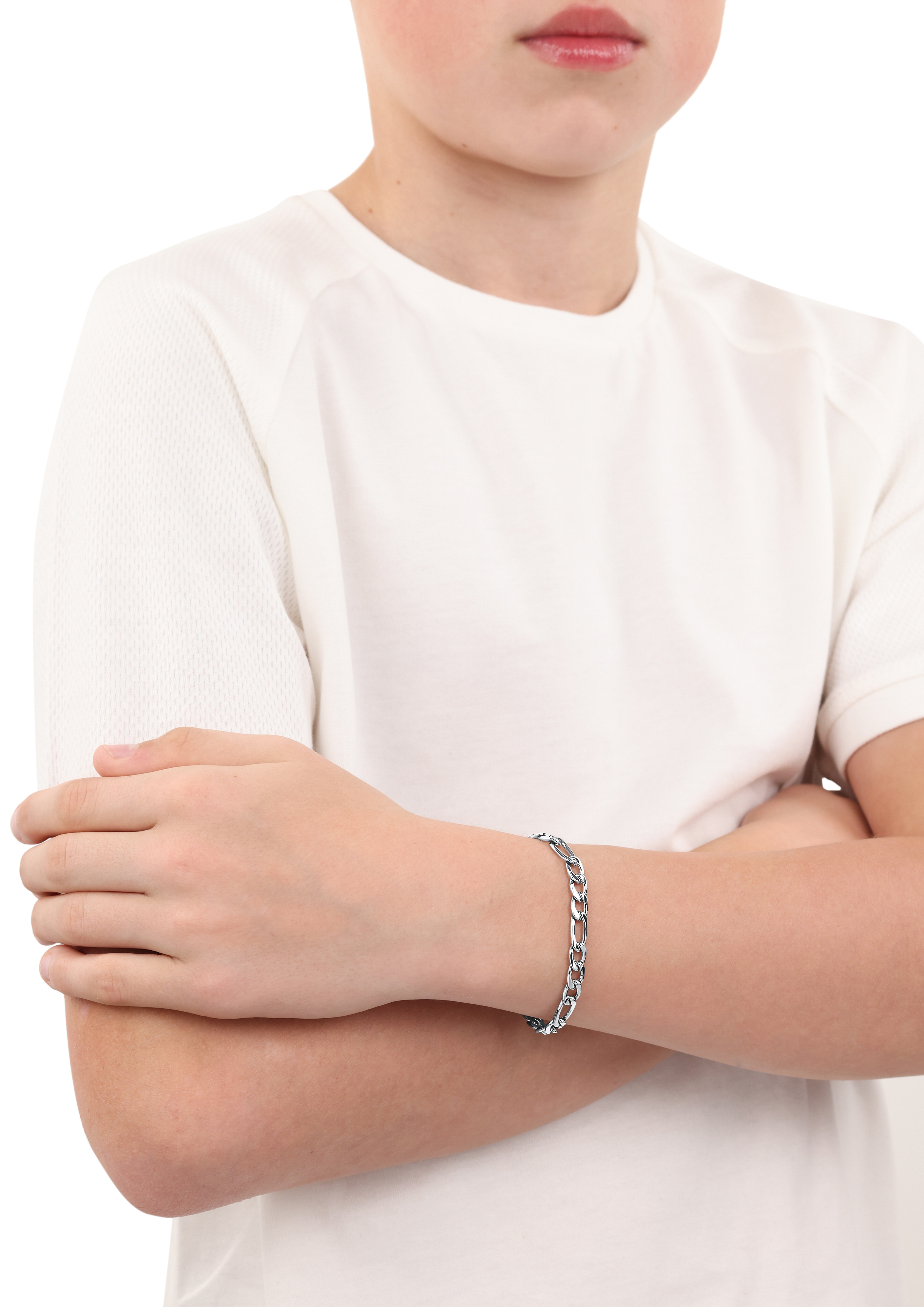 s.Oliver Jungen Armband 2038865 Figaro Edelstahl