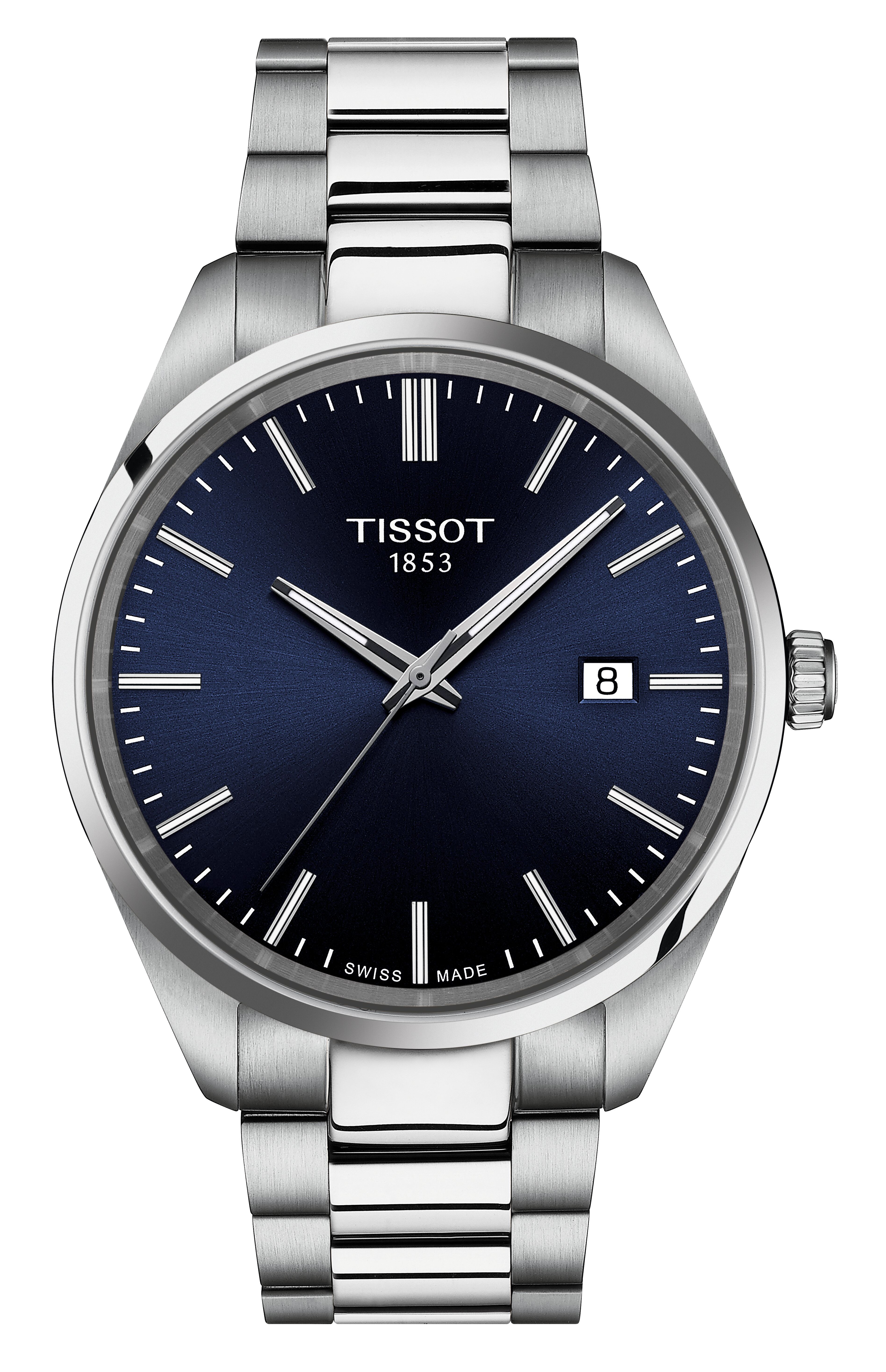 Tissot Herren Armbanduhr T150.410.11.041.00 PR 100 40mm Edelstahl mit dunkelblauem Zifferblatt