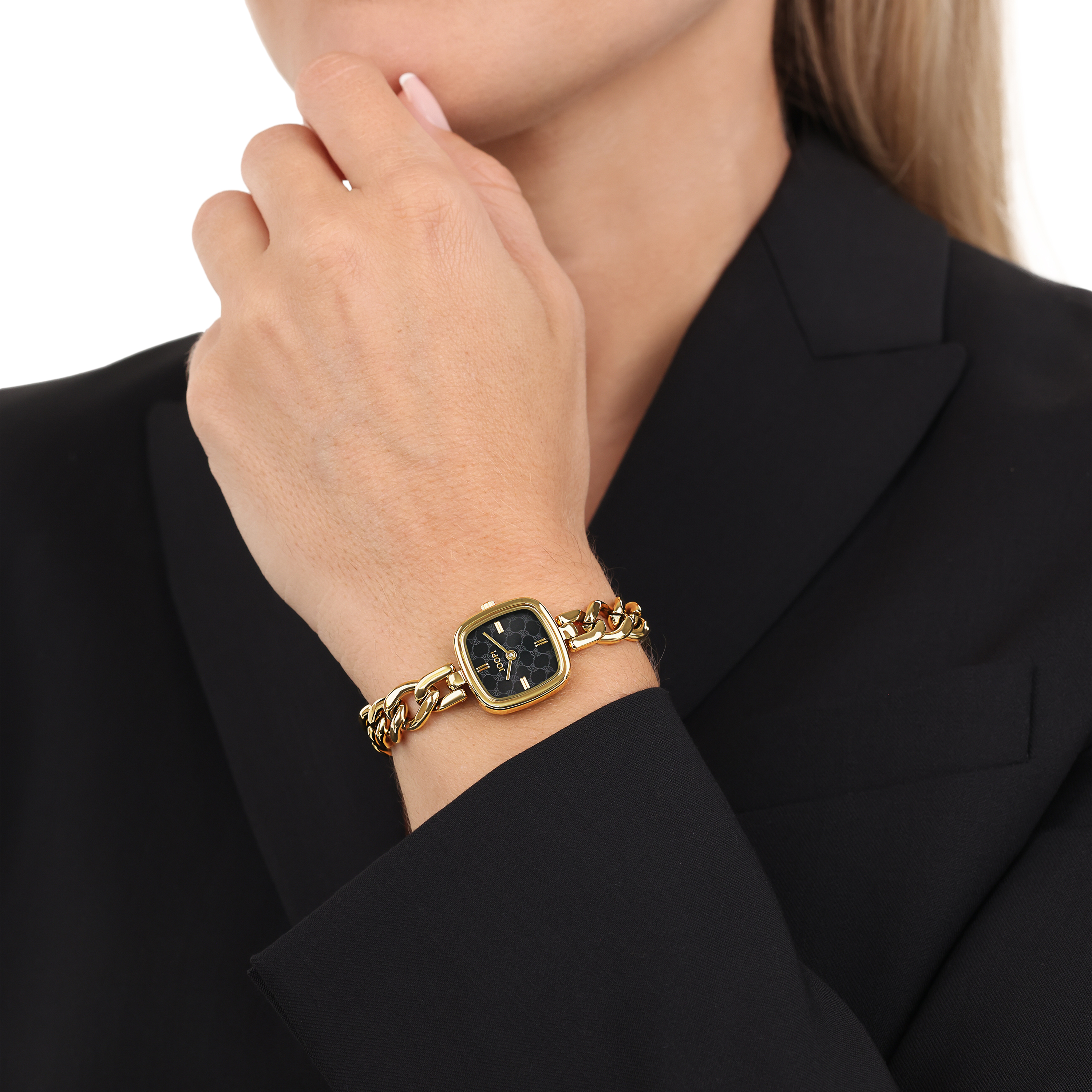 JOOP! Damen Armbanduhr 2038611 Kettenarmband Edelstahl Gelbgold IP