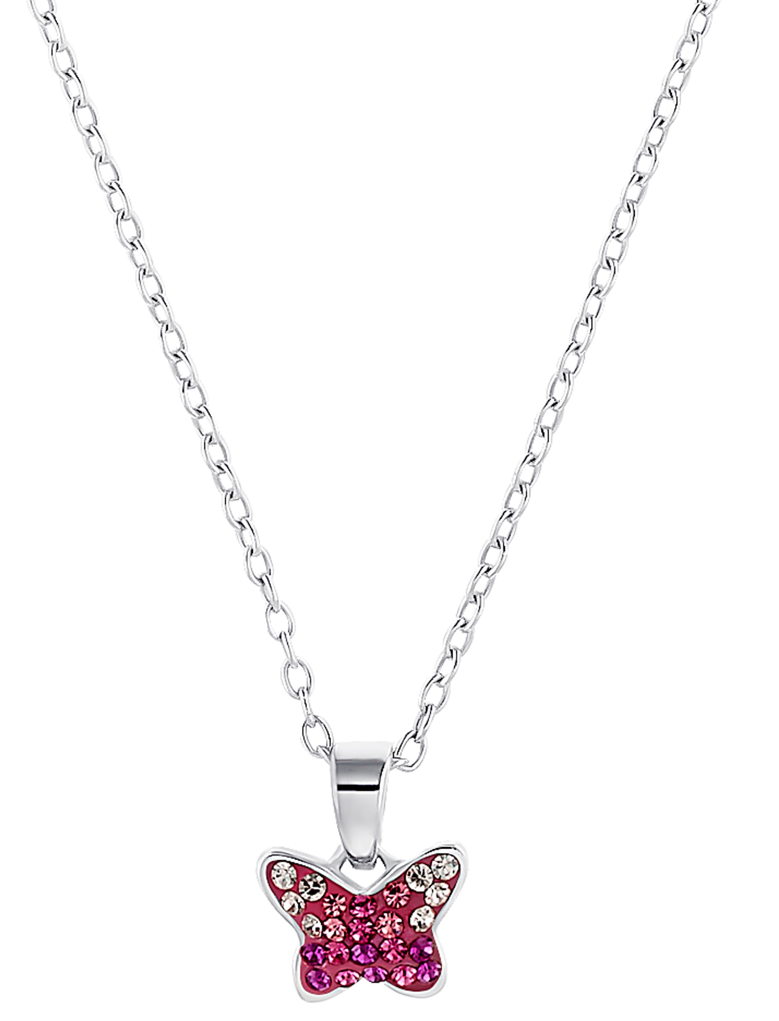 Lillifee Halskette 2034009 Schmetterling Silber 925/- Preciosa pink