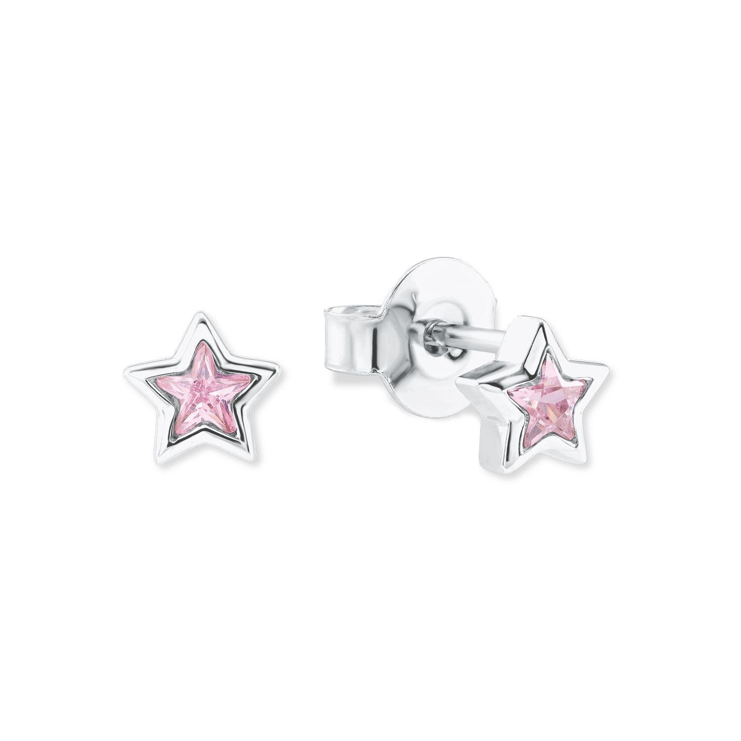 Lillifee Ohrstecker 2024372 Stern rosa Silber 925