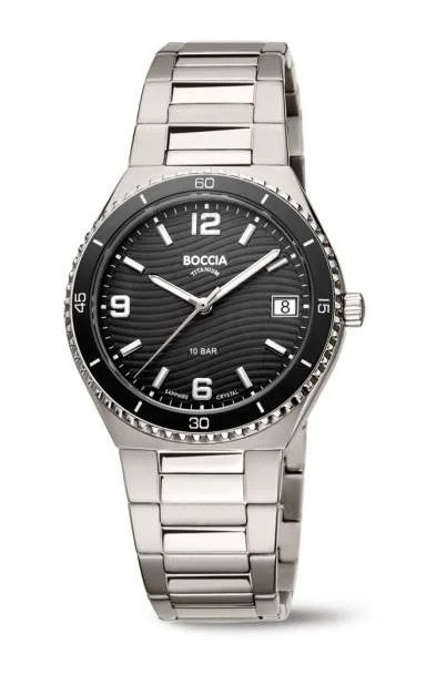 Boccia Damen Armbanduhr 3367-03 Titan Ceramic schwarz
