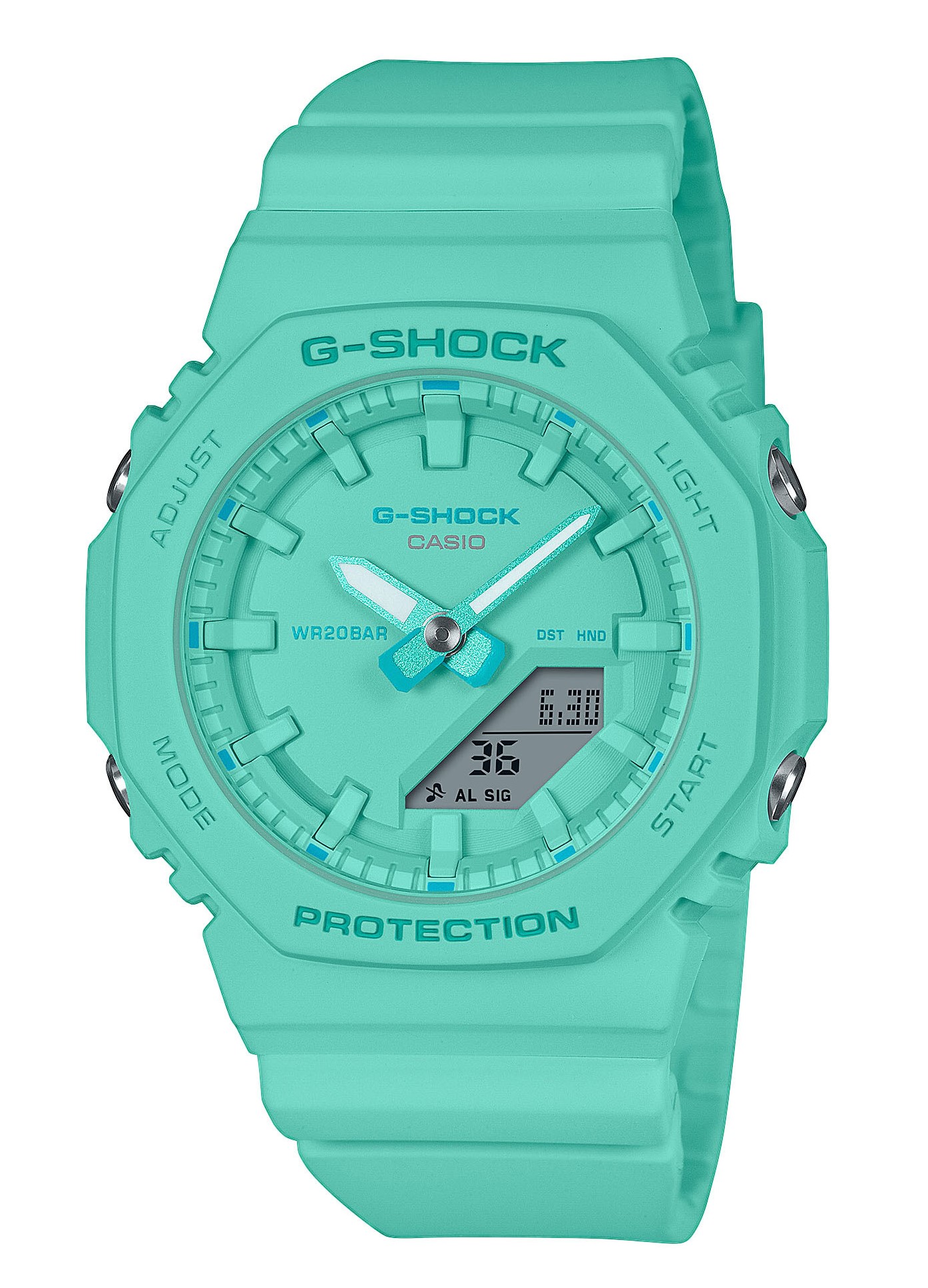 Casio Damen Armbanduhr G-Shock GMA-P2100-2AER türkis analog digital