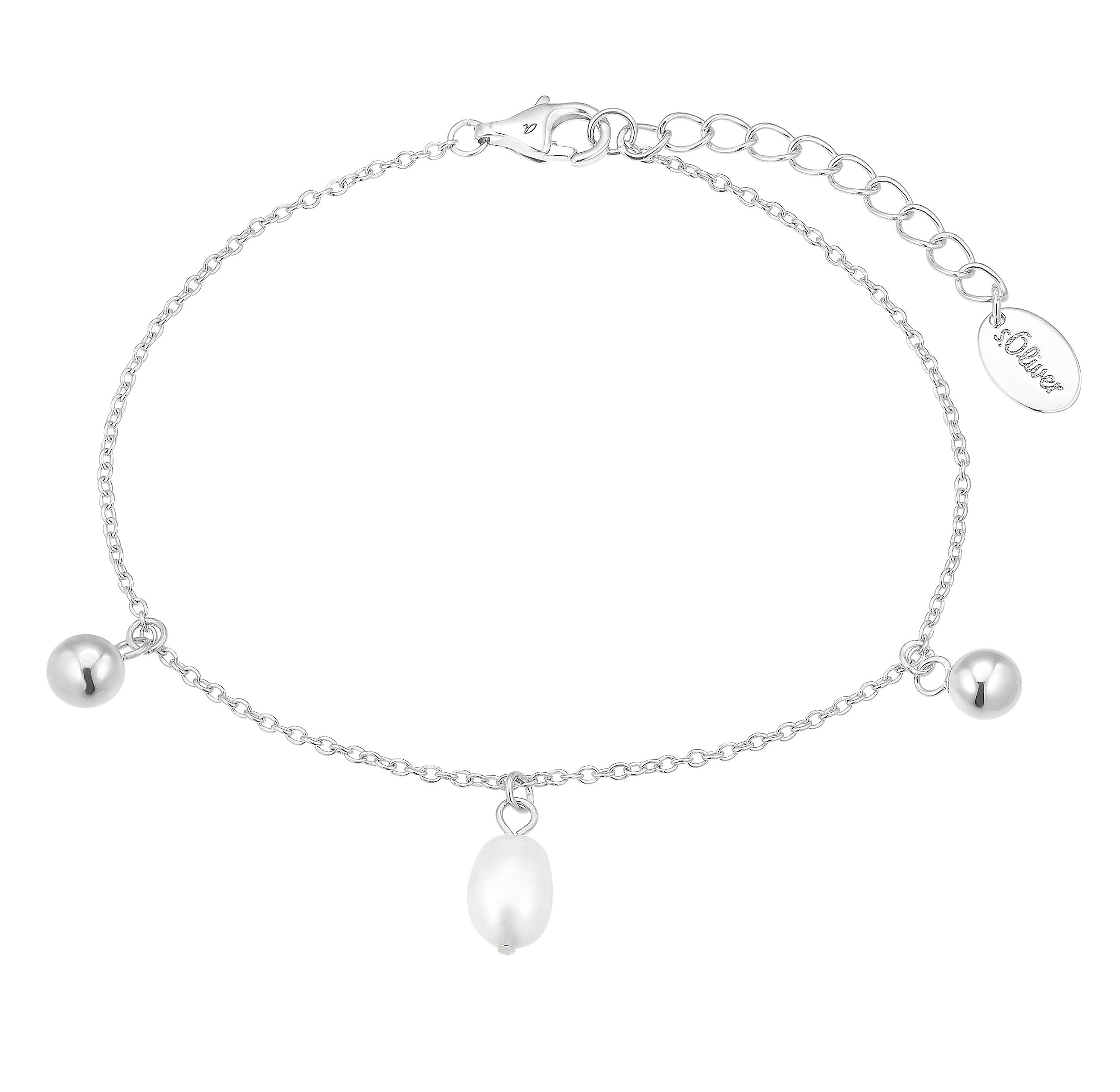 s.Oliver Damen Armband 2037816 Silber 925 Süßwasserzuchtperle