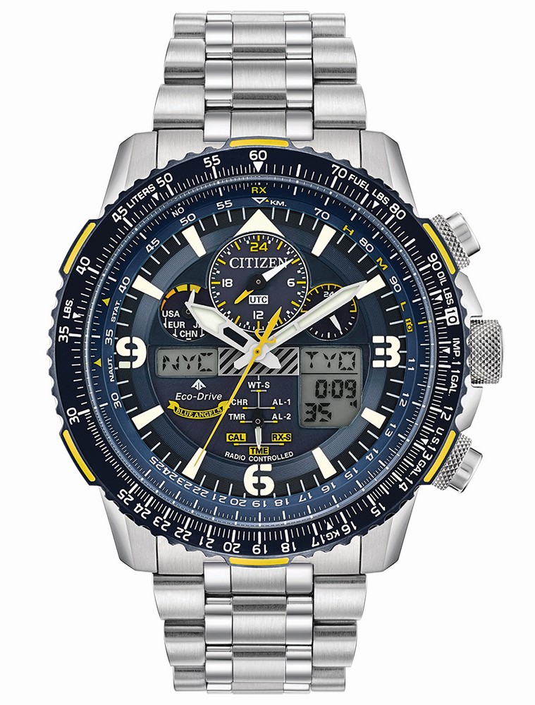 Citizen Herren Armbanduhr Funk Eco-Drive JY8078-52L Promaster Skyhawk Blue Angel