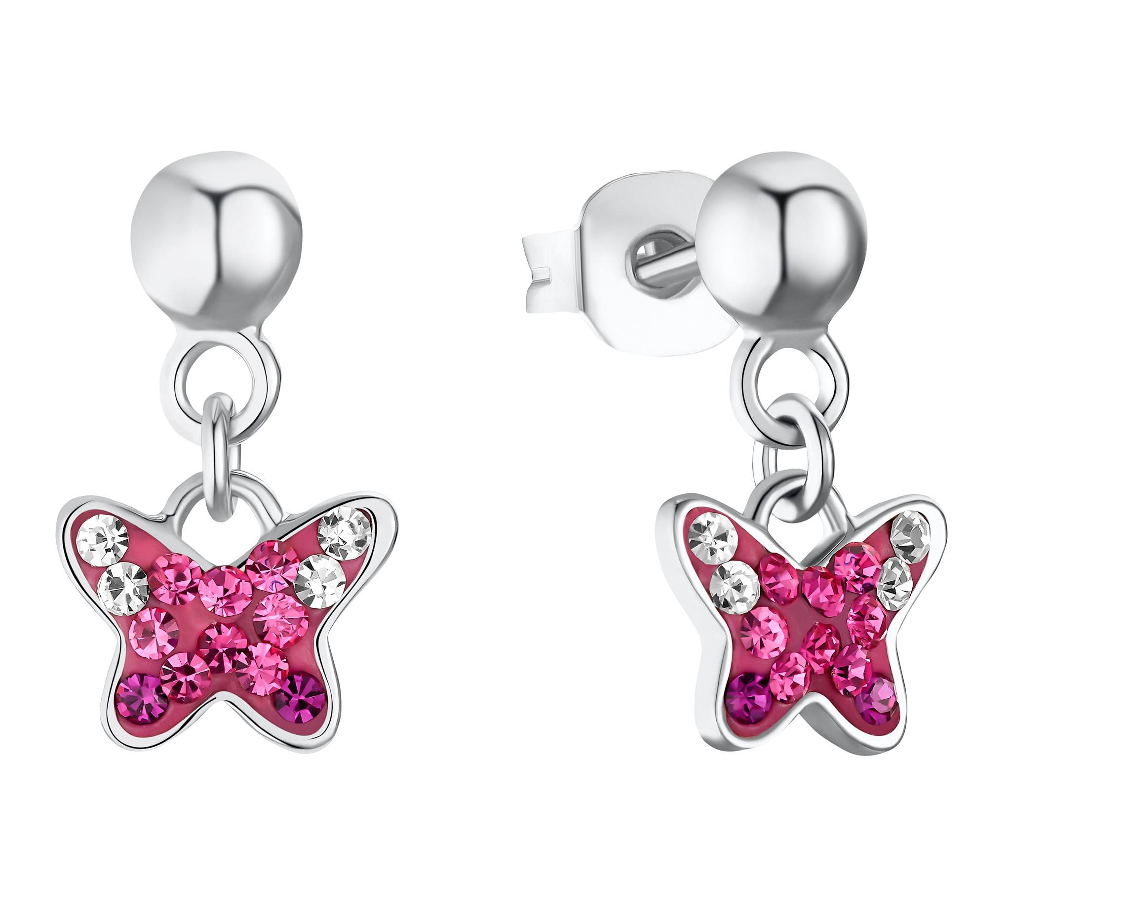 Lillifee Ohrhänger 2033997 Schmetterling Silber 925 Preciosa pink
