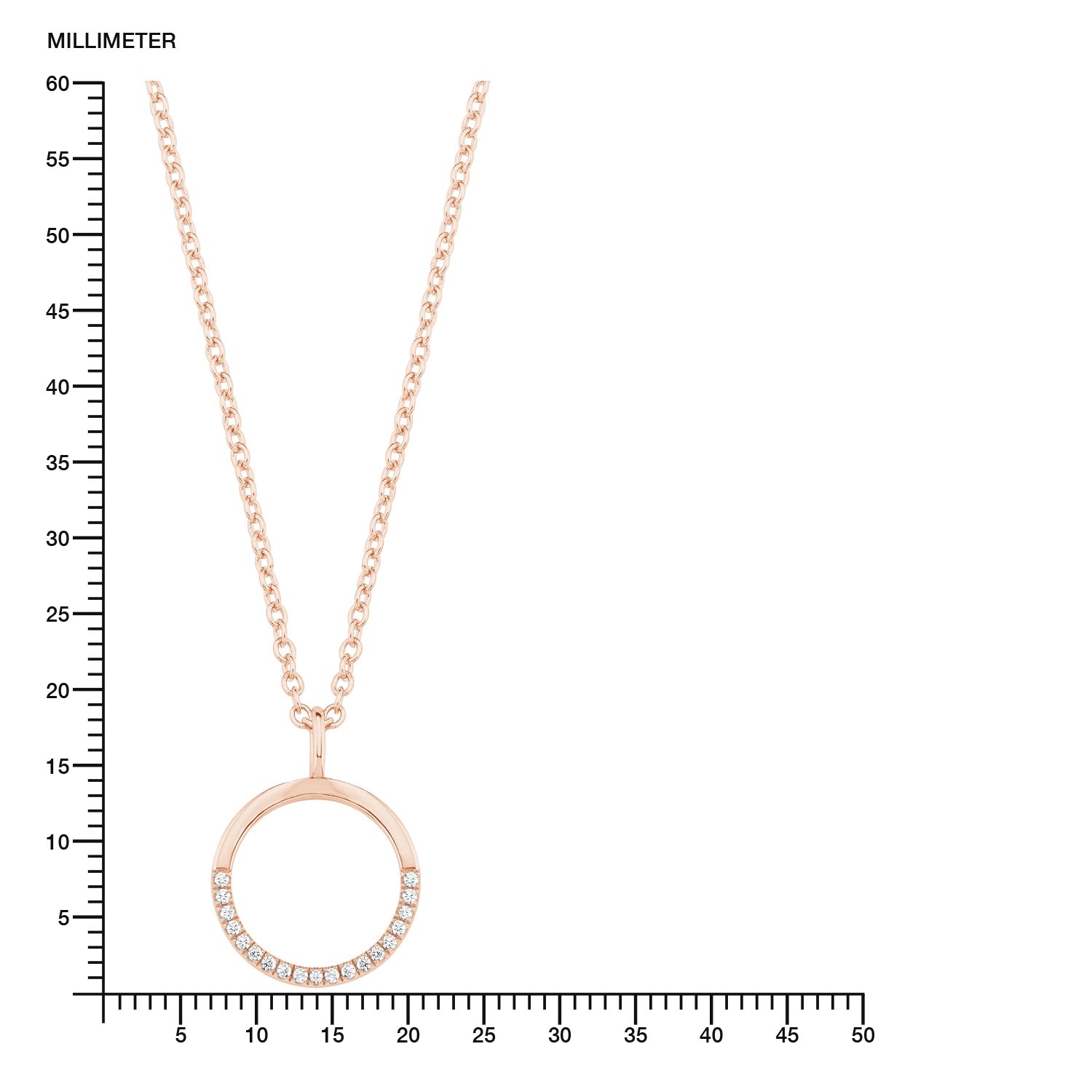 s.Oliver Damen Halskette 2026070 Kreisanhänger Silber Zirkonia Rosé