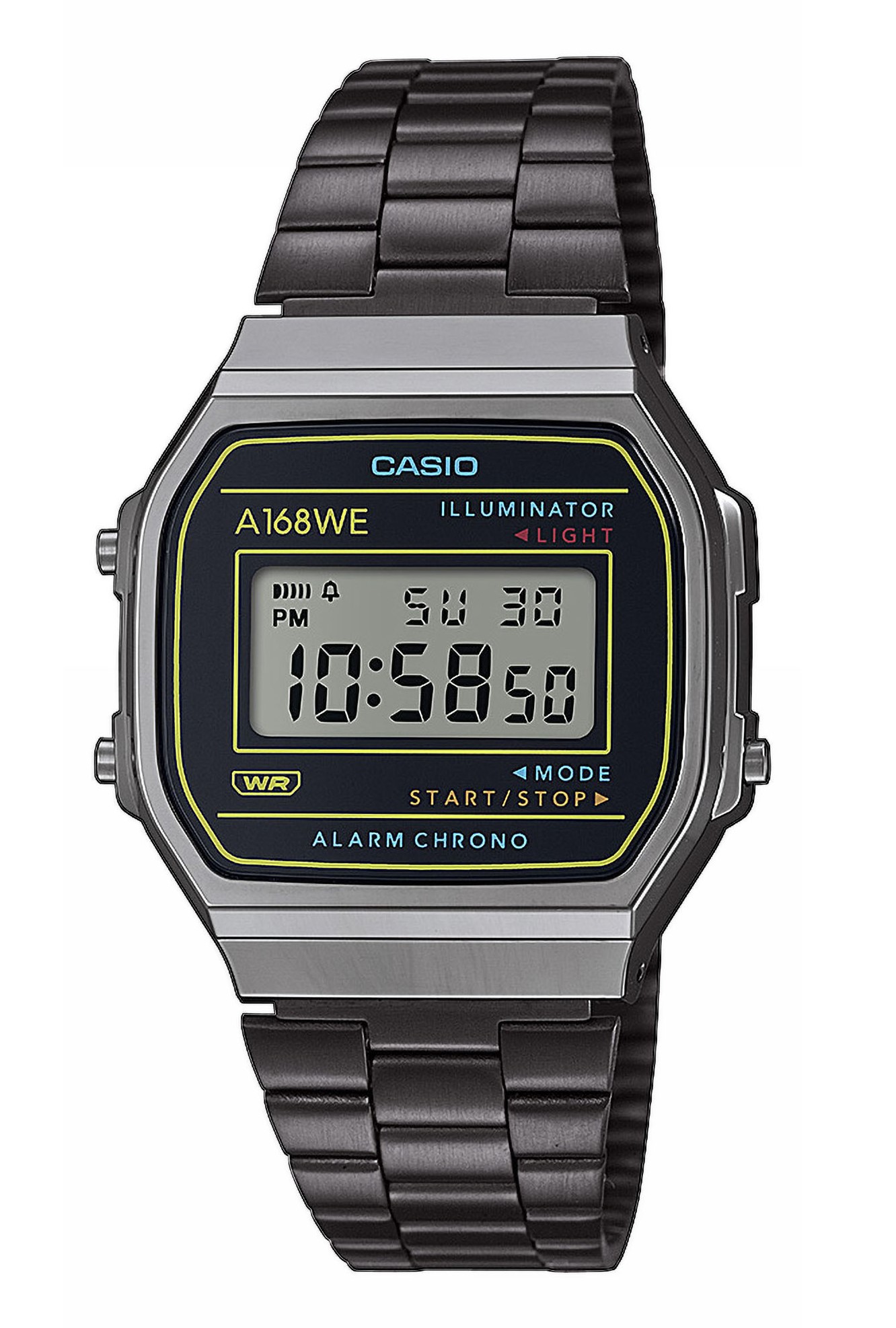 Casio Armbanduhr A168WEHB-1AEF Vintage digital anthrazit IP