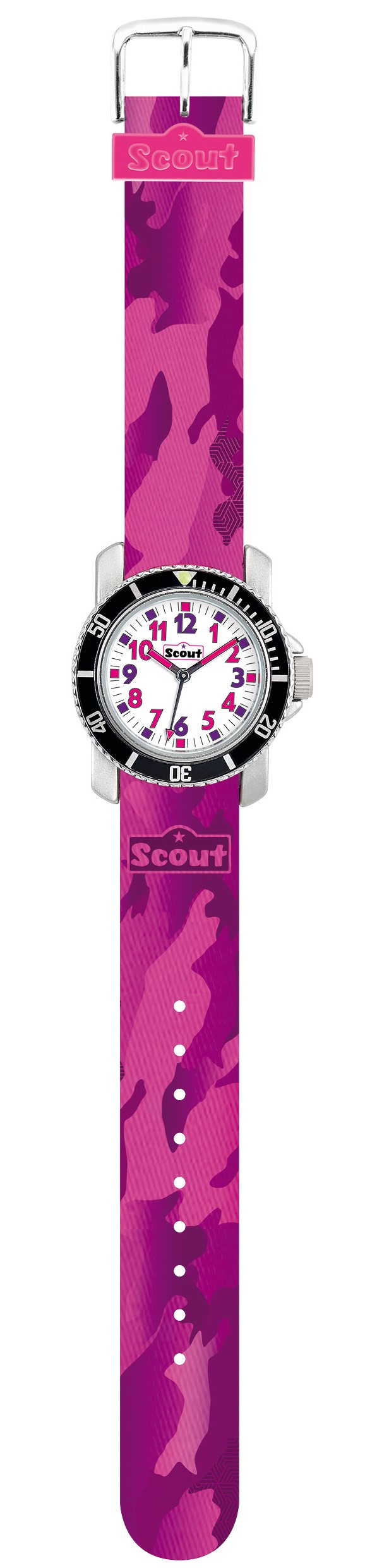 Scout Armbanduhr 280377004 DIVER Camouflage pink