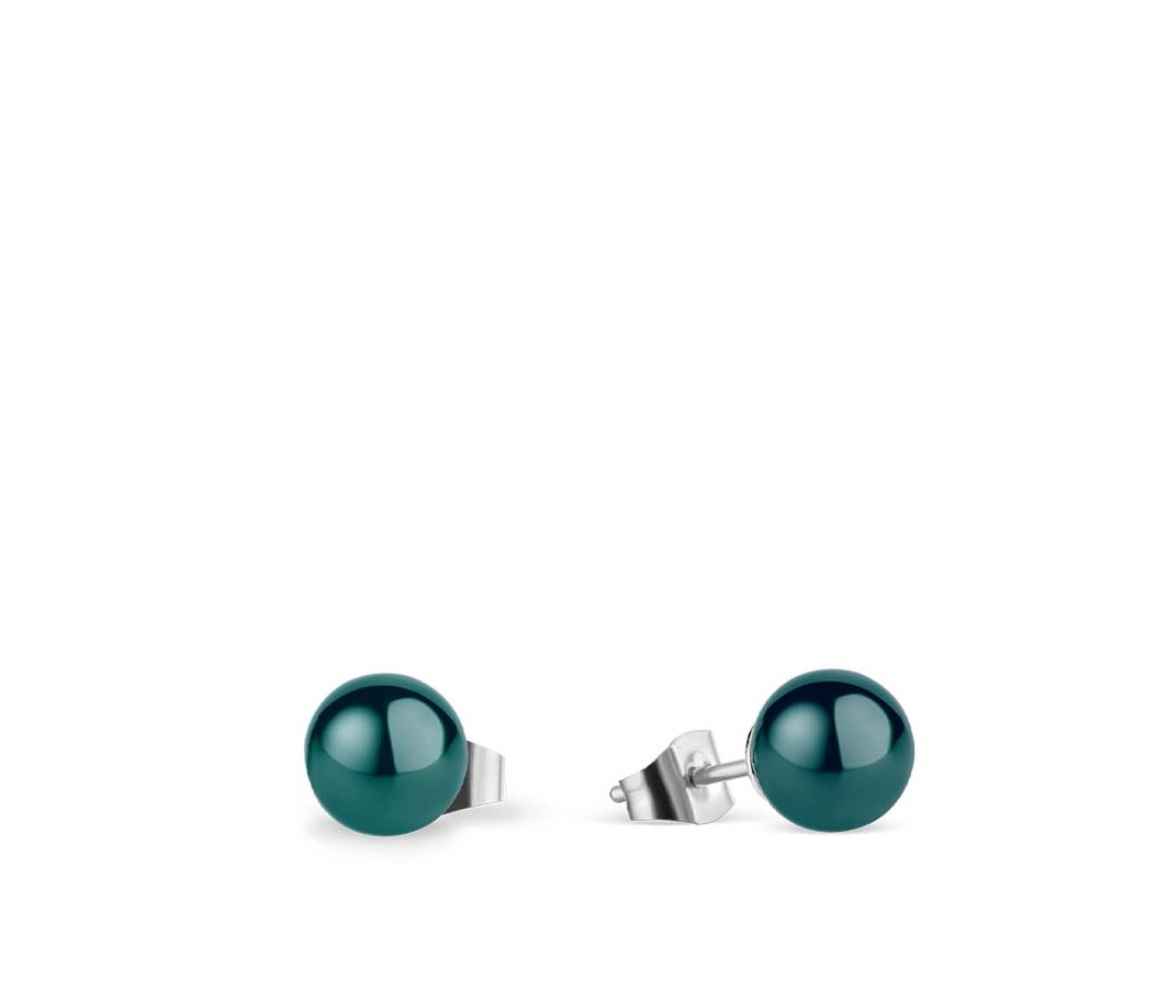 Bering Damen Ohrstecker Arctic Symphony 716-156-05 Kugel Edelstahl Keramik petrol