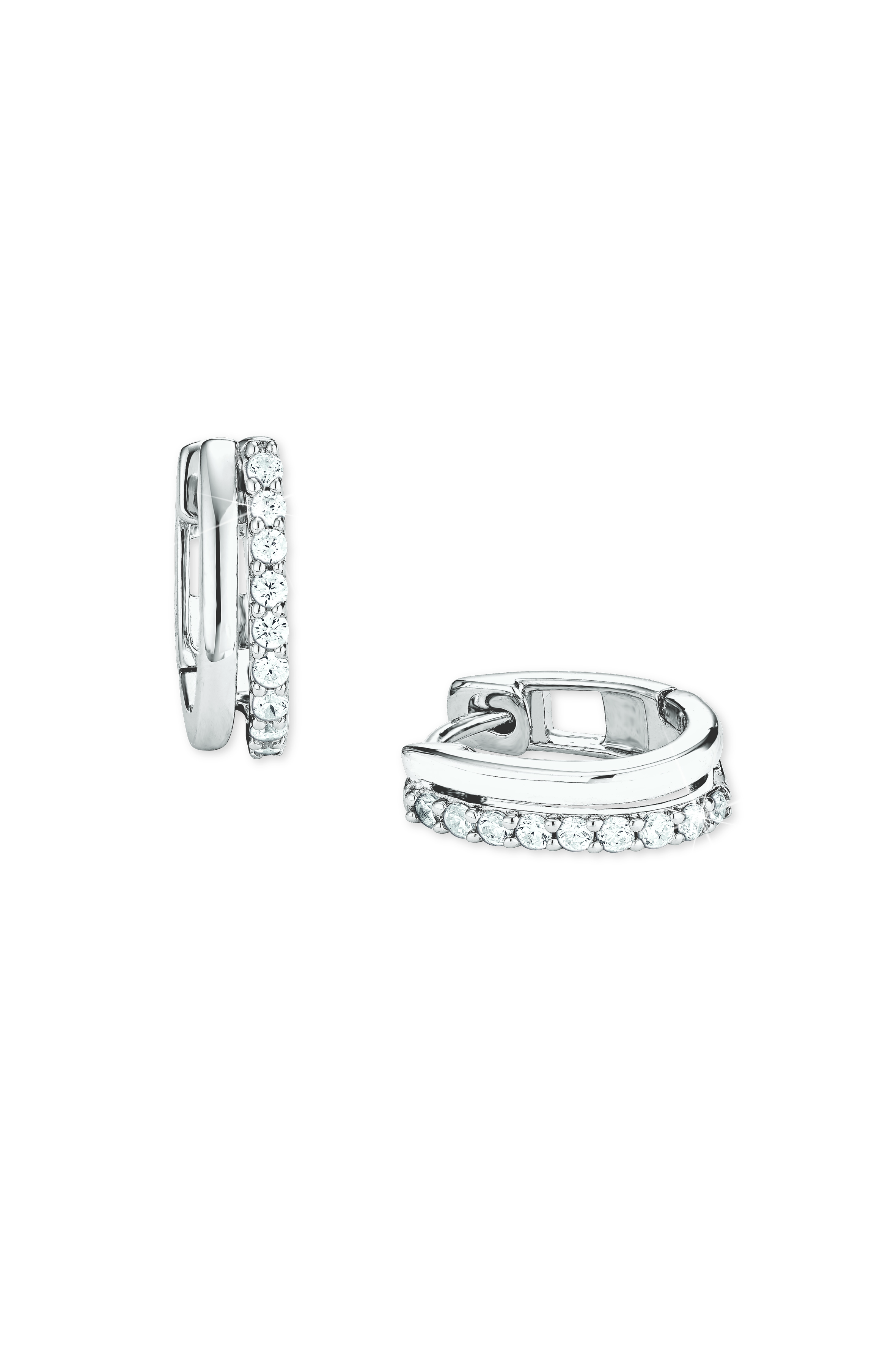 s.Oliver Damen Creolen 2025990 Silber Zirkonia