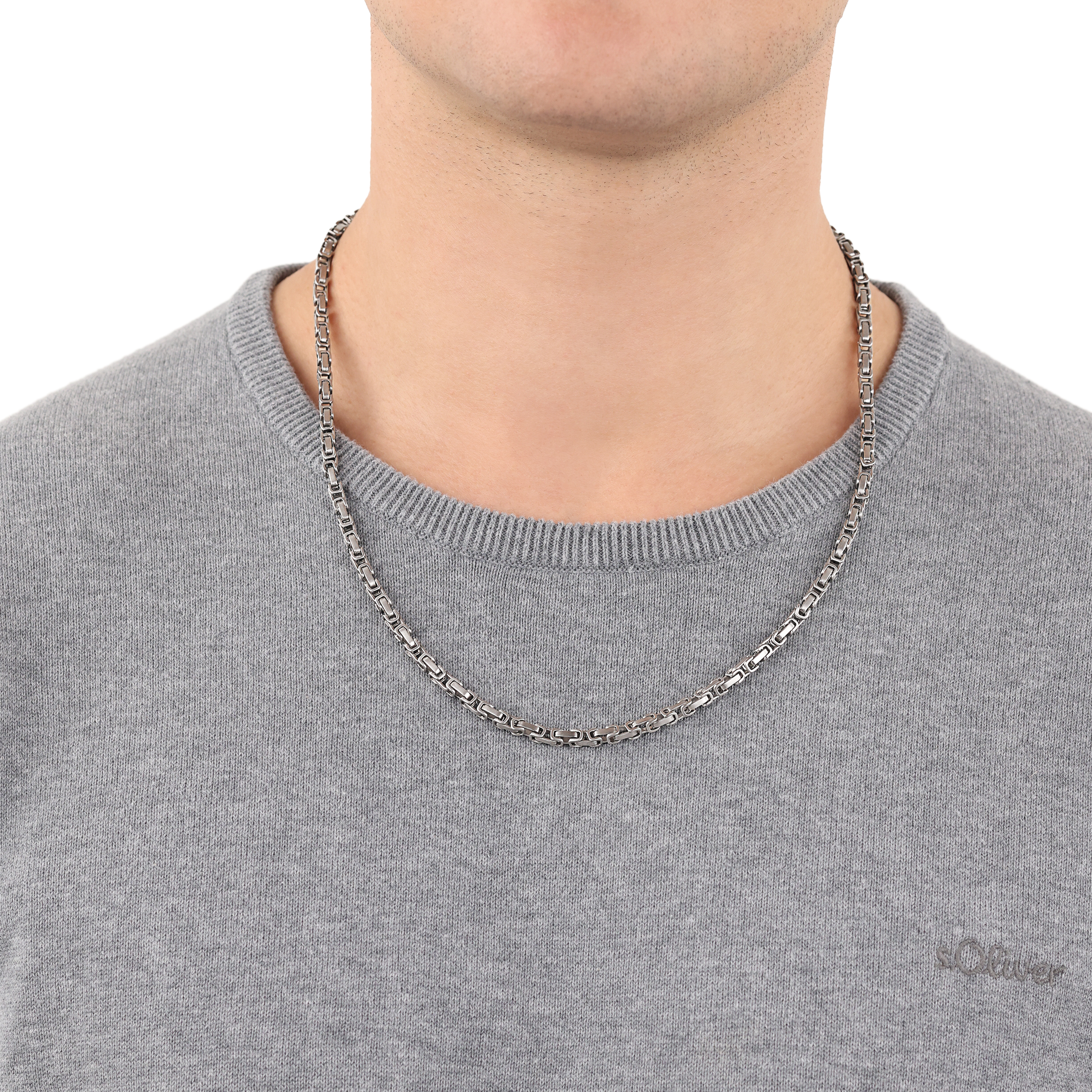 s.Oliver Herren Halskette 2039805 Edelstahl Fantasiegliederung