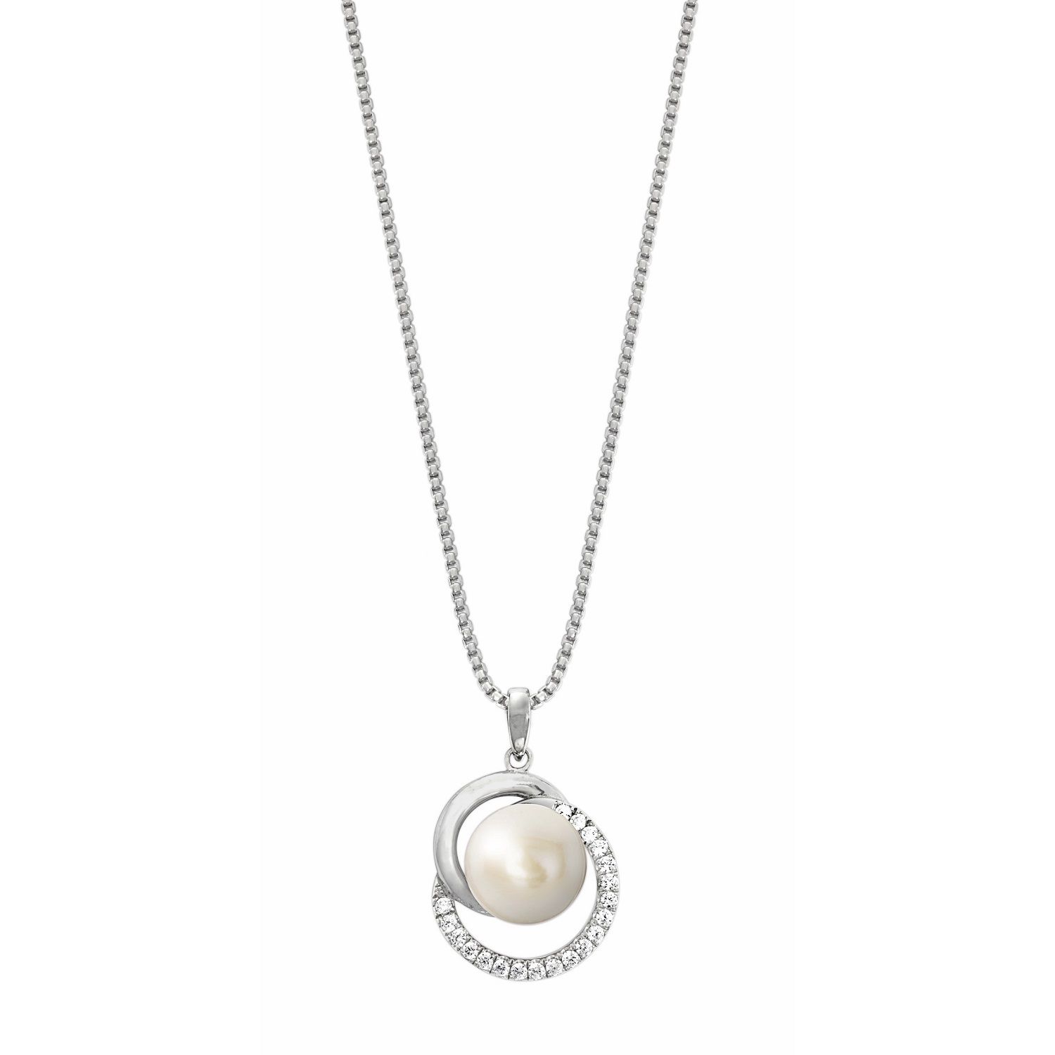 JOOP! Halskette 2023380 Perle Zirkonia Silber