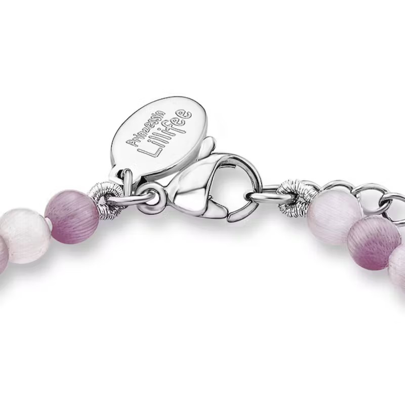 Lillifee Mädchen Armband 2034231 Edelstahl mit synth. rosa Glaskugeln