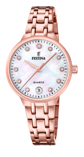 Festina Damen Armbanduhr F20722/1 Mademoiselle Edelstahl roségold IP