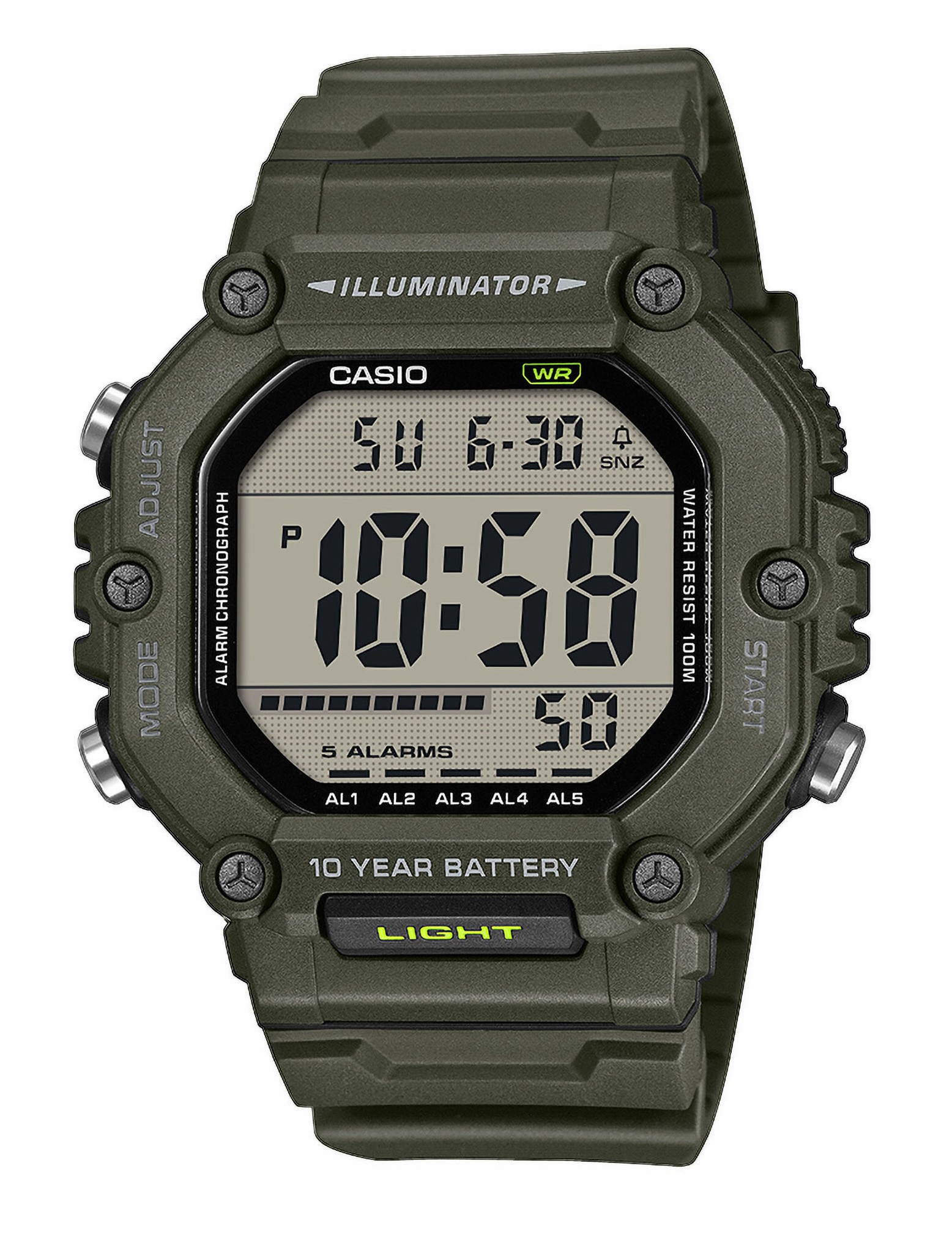 Casio Herren Armbanduhr AE-1600HX-3AVEF digital olive