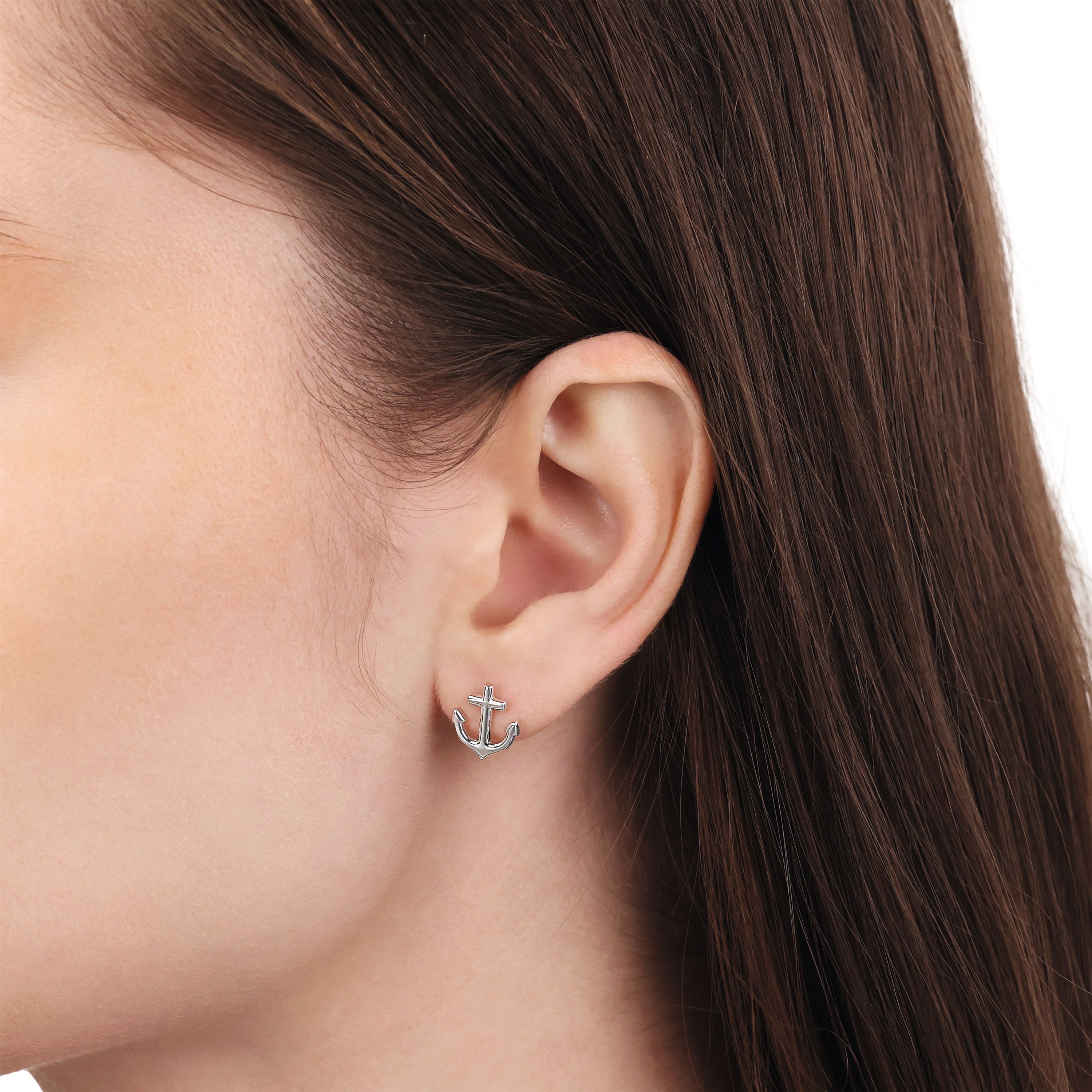 Tom Tailor Damen Ohrstecker 2101248 Silber 925 Anker-Motiv