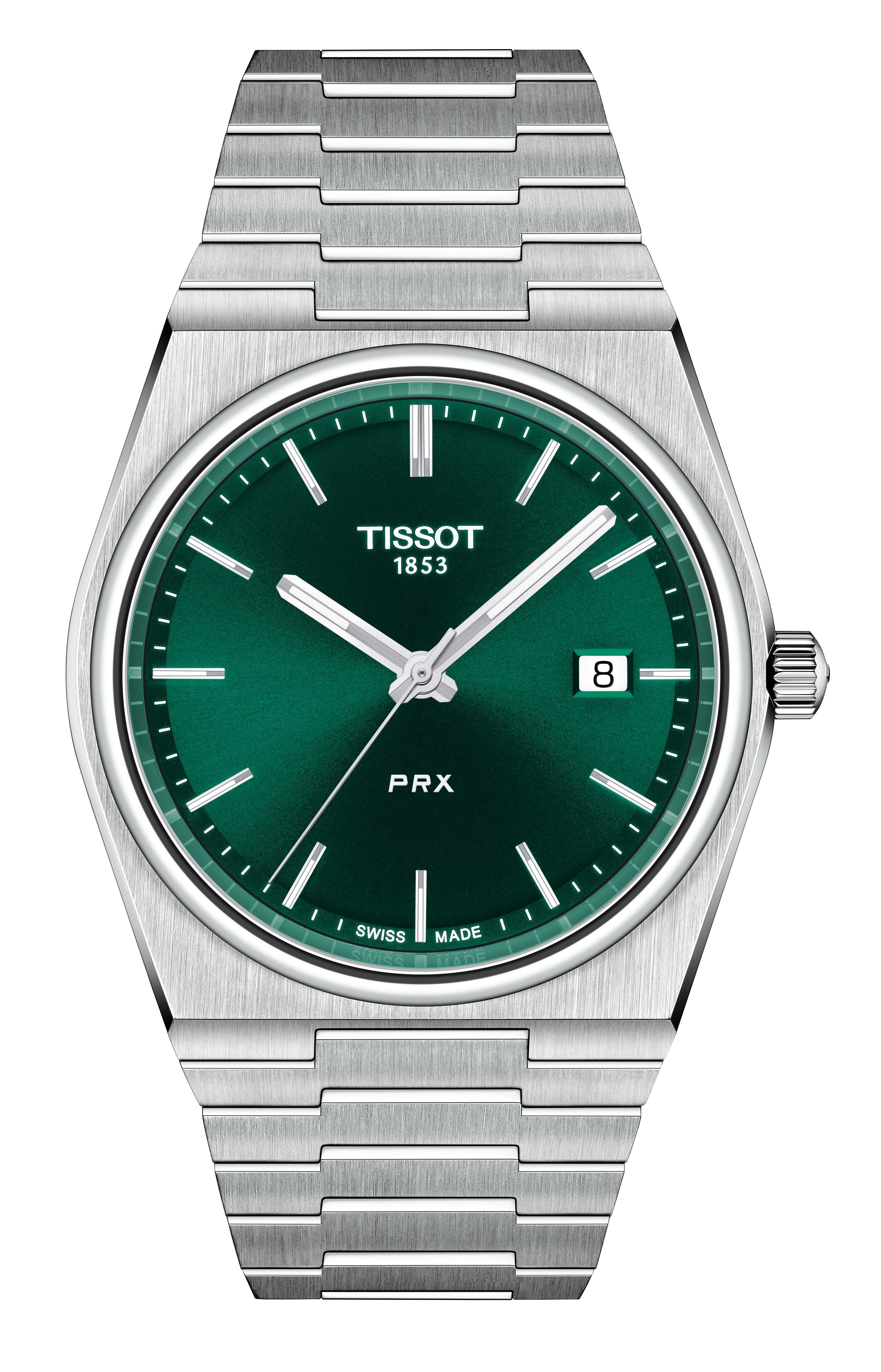 Tissot Armbanduhr T137.410.11.091.00 PRX 40 mm Edelstahl mit grünem Zifferblatt
