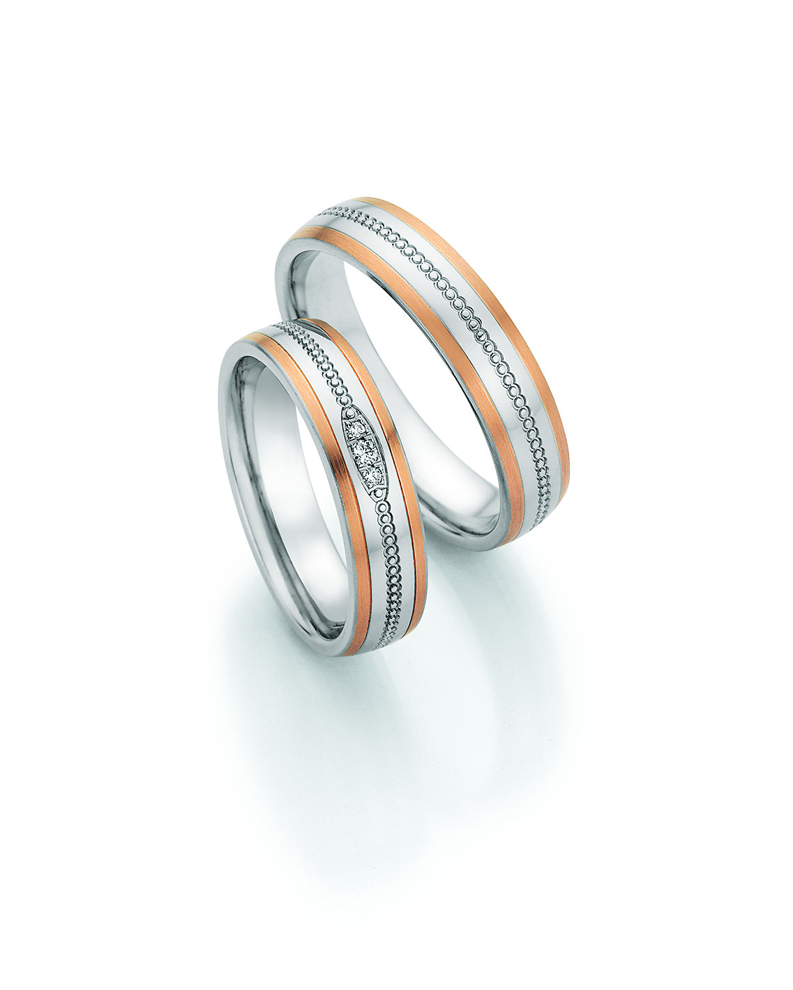 Eheringe Trauringe Whitestyle Steel & Gold Forever Brilliant 88-24090 / 88-24100