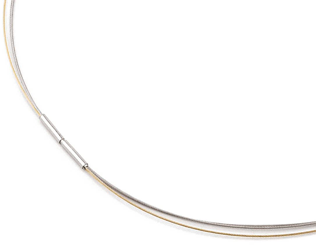 Boccia Damen Collier 0804-02 Edelstahl Titan teil-goldplattiert