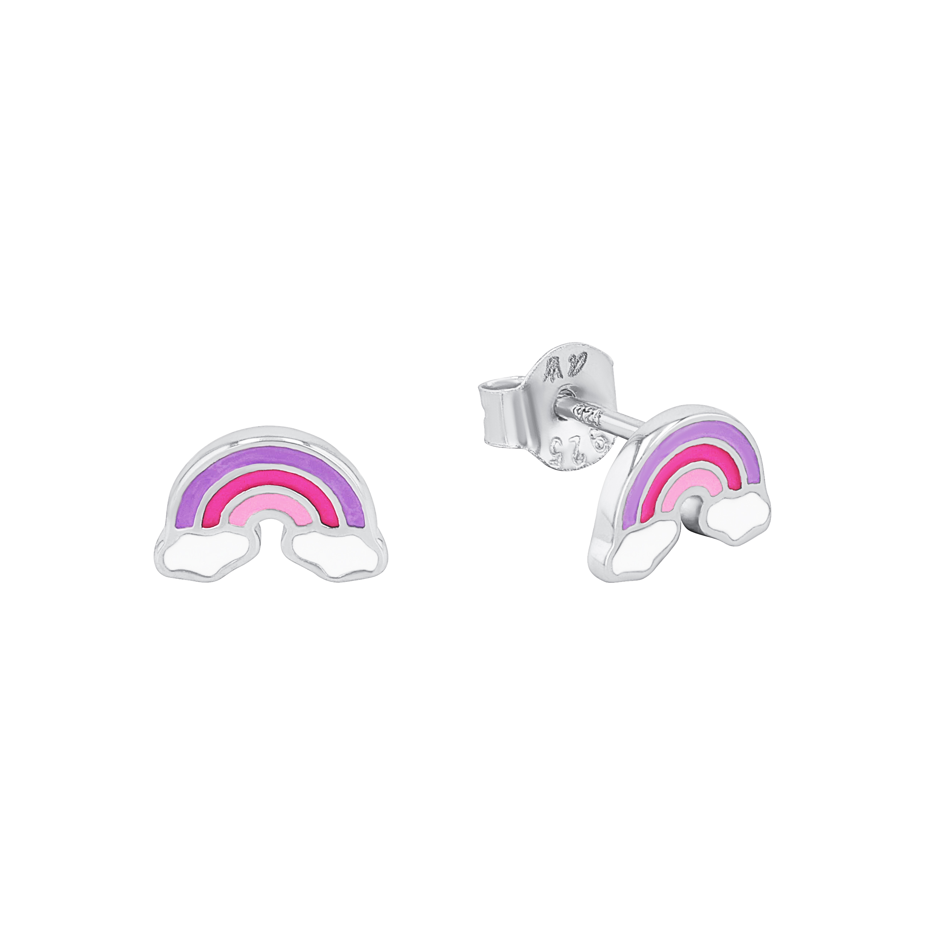 Lillifee Mädchen Ohrstecker 2037895 Silber 925 Regenbogen Emaille bunt