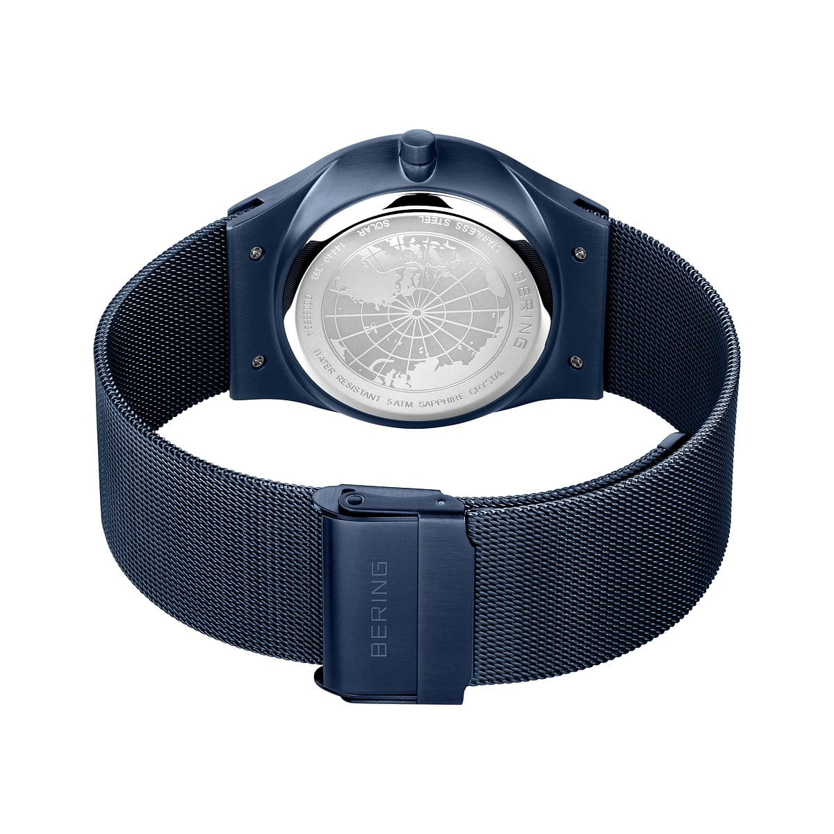 Bering Herren Armbanduhr 14440-393 Slim Solar blau