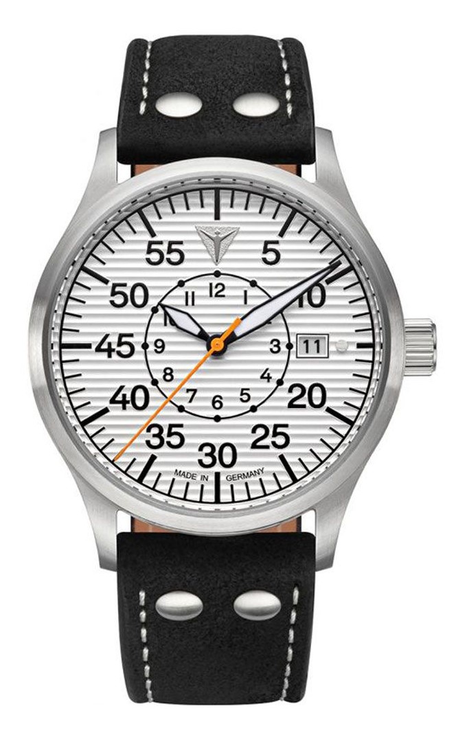 Junkers Herren Armbanduhr Baumuster 9.52.01.03 Automatik Lederband schwarz