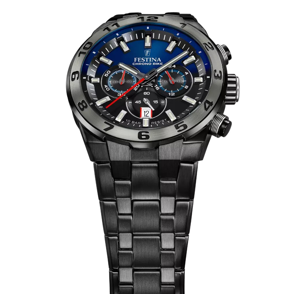 Festina Herren Armbanduhr Chrono Bike F20673/1 Edelstahl schwarz IP