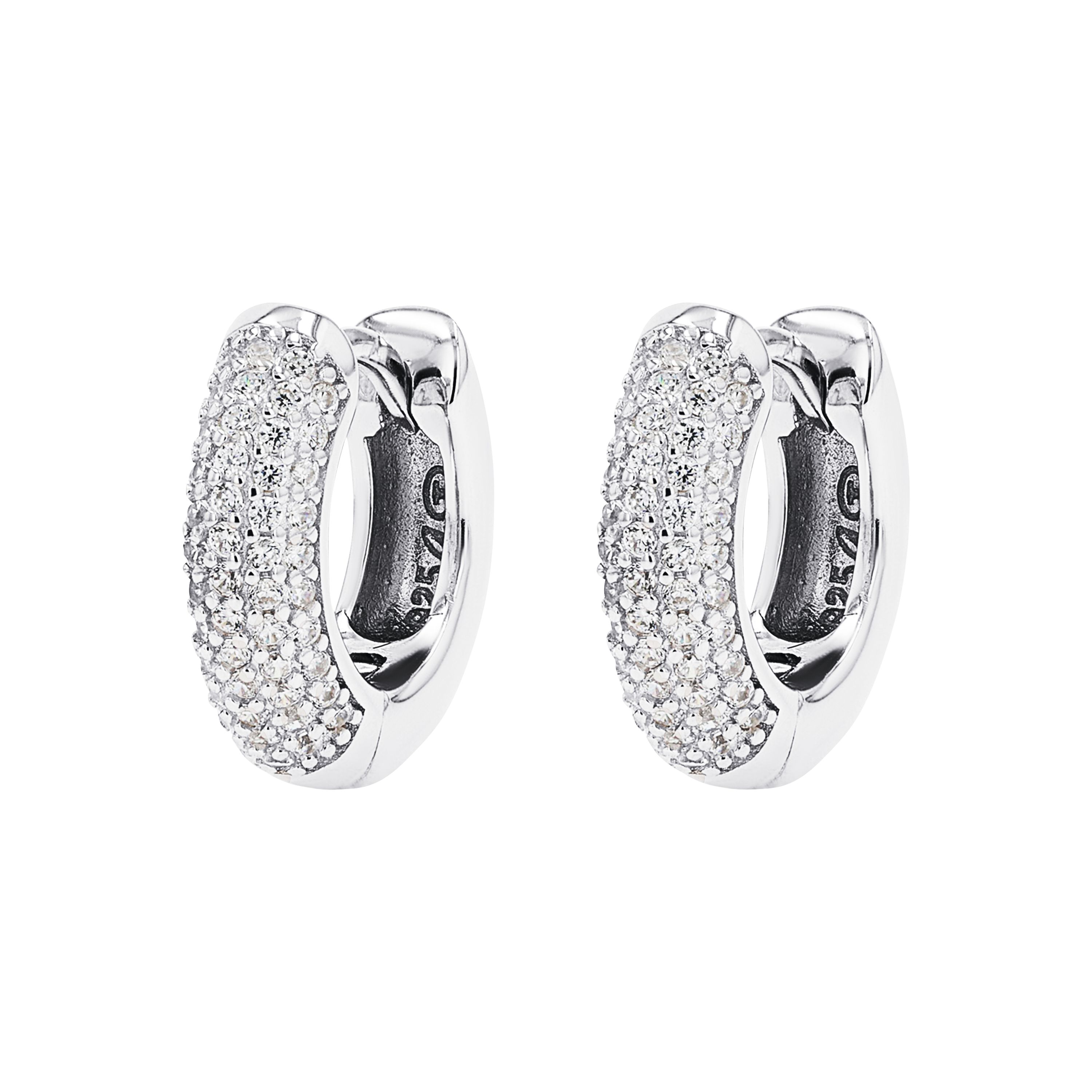 Tom Tailor Damen Creolen 2101244 Silber 925 synth. Zirkonia