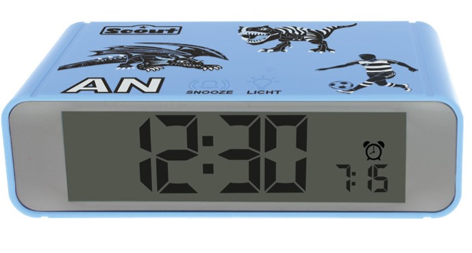 Scout Kinder Wecker 280001026 THE DIGI CLOCK blau