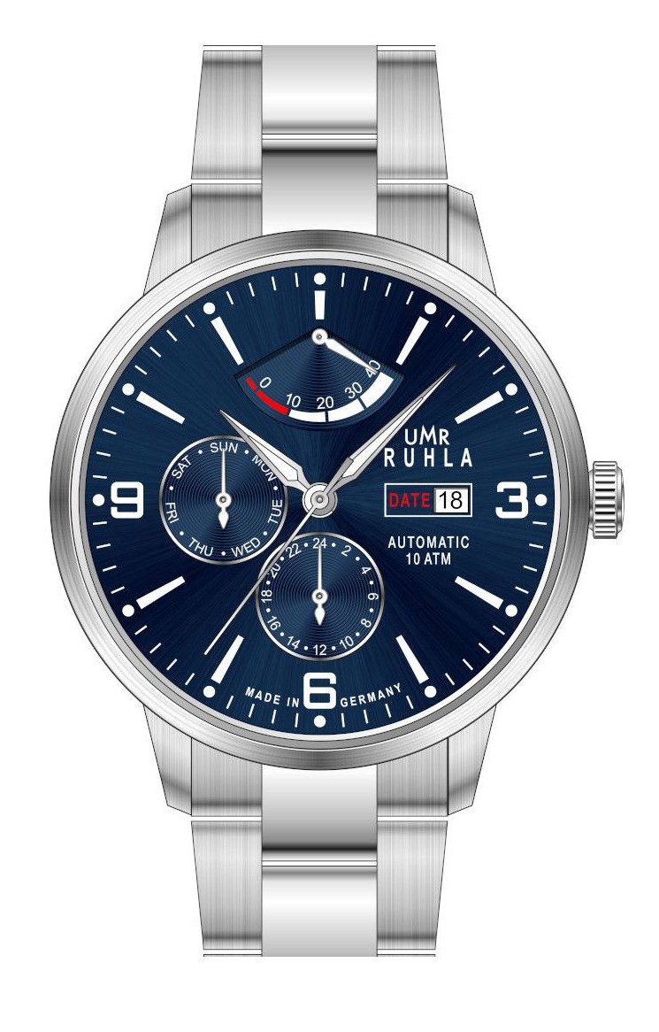 UMR Ruhla Herren Armbanduhr Automatic 80272M Edelstahl