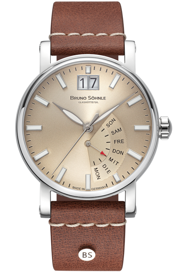 Bruno Söhnle Herren Armbanduhr Pesaro I 17-13073-841 mit Lederband mahagonibraun