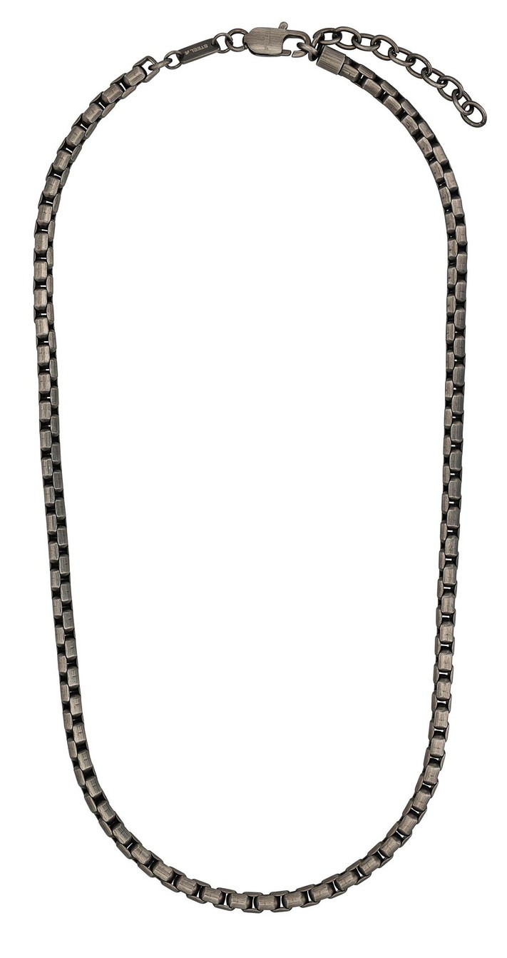 s.Oliver Herren Halskette 2040621 Edelstahl grau wet plat