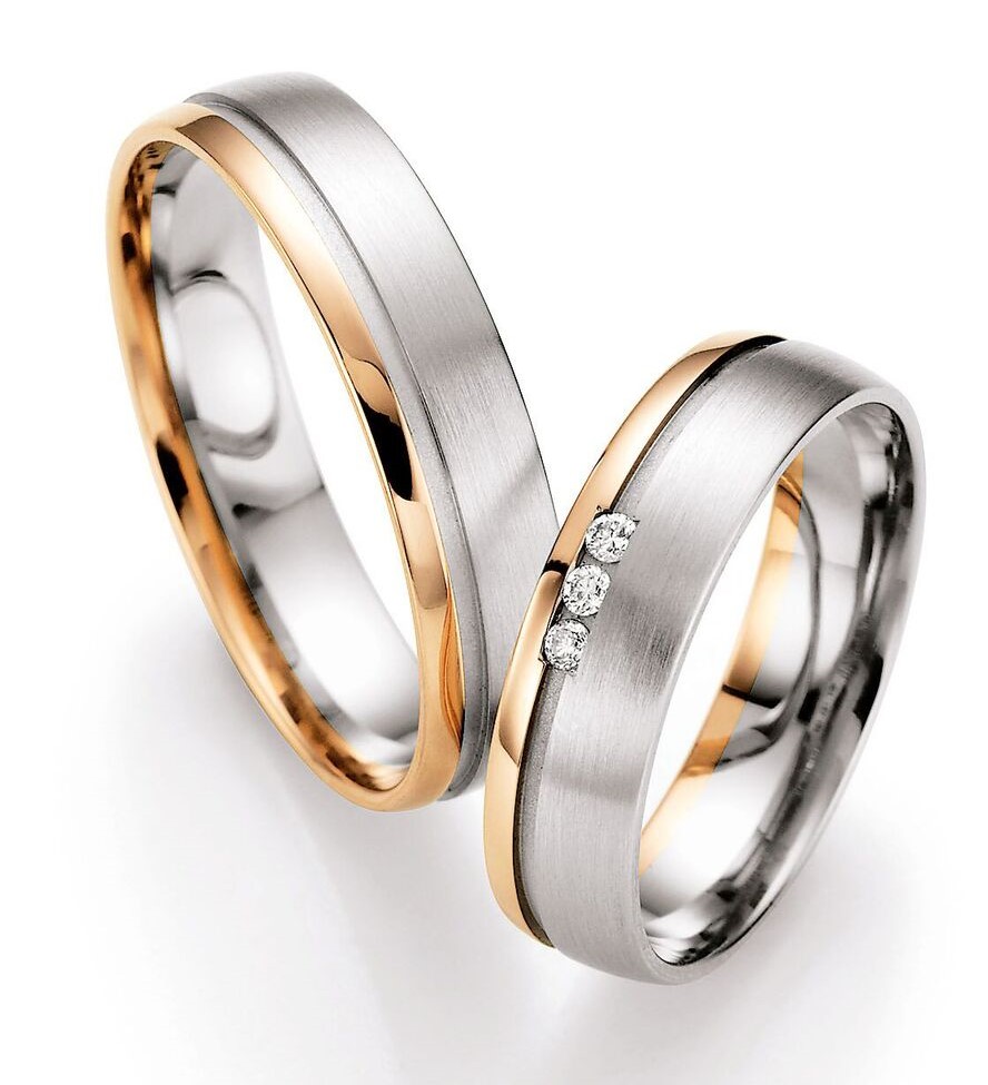 Eheringe Trauringe Honeymoon Selection 66/07130 Weißgold Rotgold