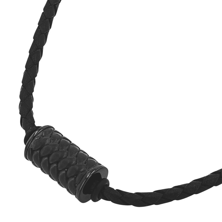 Tom Tailor Jungen Halskette 2100614 Leder Edelstahlbeads schwarz