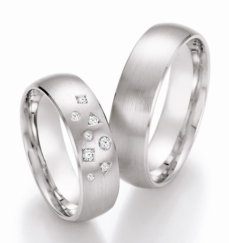 Eheringe Trauringe Honeymoon SOLID IV 66/42070 66/42080 Weißgold