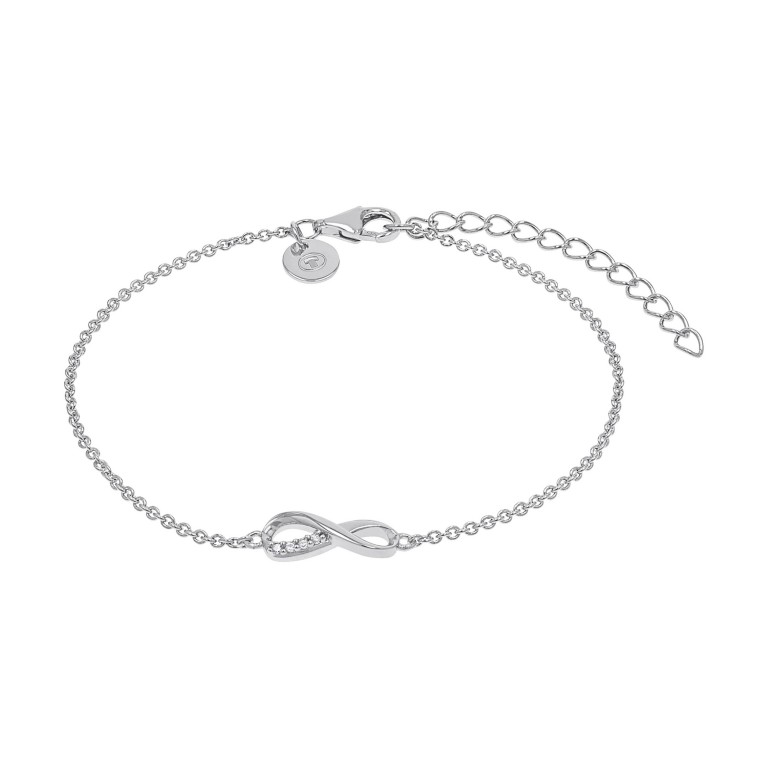 Tom Tailor Damen Armband Infinity 2100584 Silber 925 synth. Zirkonia