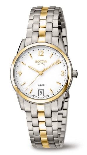 Boccia Damen Armbanduhr 3272-04 Classic bicolor