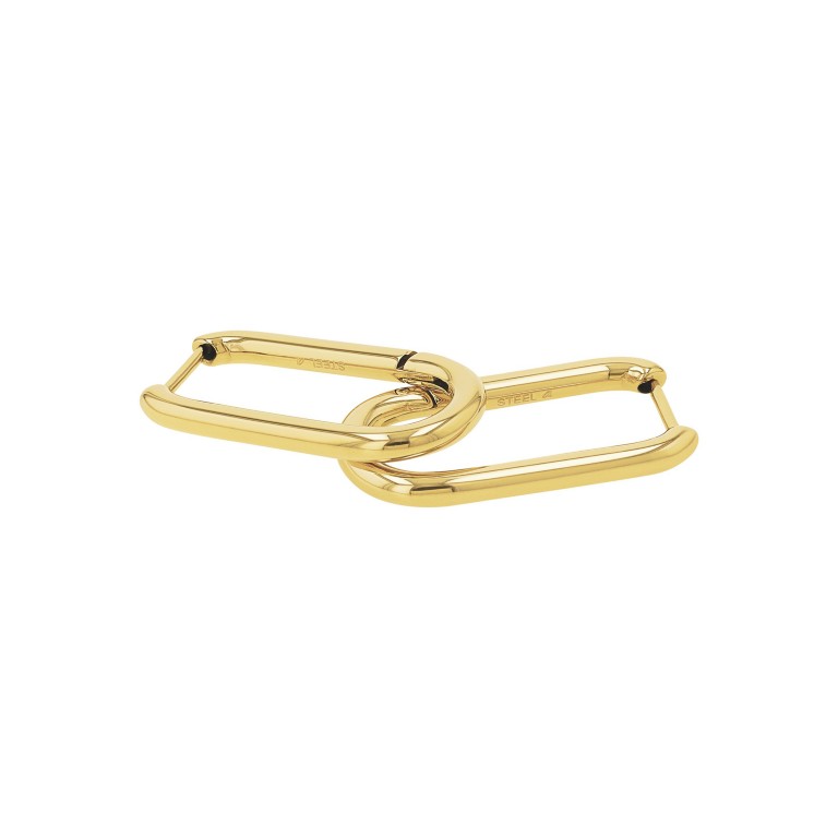 Tom Tailor Damen Creolen 2100638 Edelstahl goldplattiert