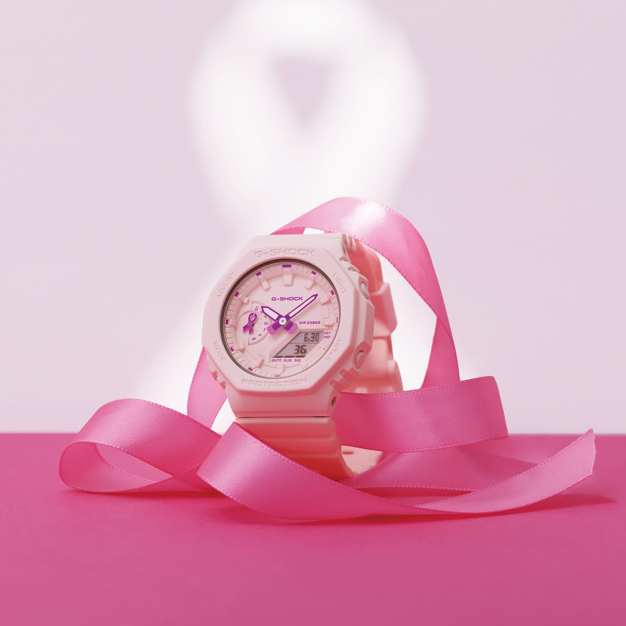 Casio Damen Armbanduhr G-Shock GMA-S2100PR-4AER analog digital Sonderedition „Pink-Ribbon“