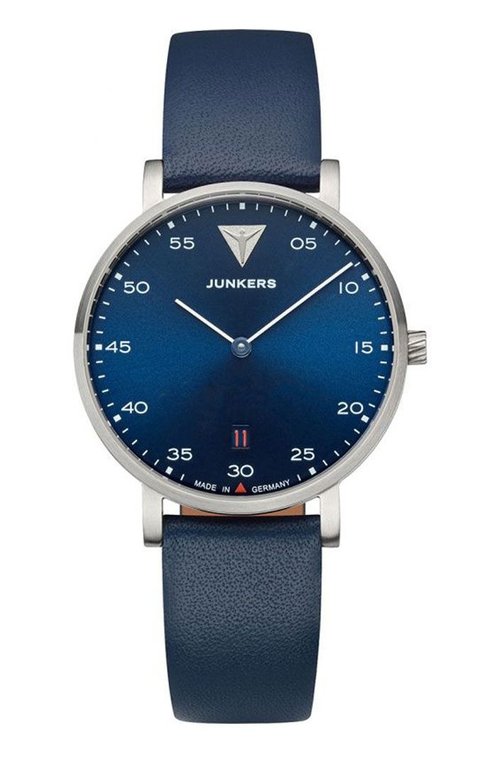 Junkers Damen Armbanduhr Dessau Steamline 9.51.01.01 mit Lederband blau