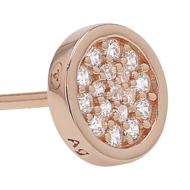 Tom Tailor Damen Ohrstecker 2100580 Silber 925 rosévergoldet synth. Zirkonia