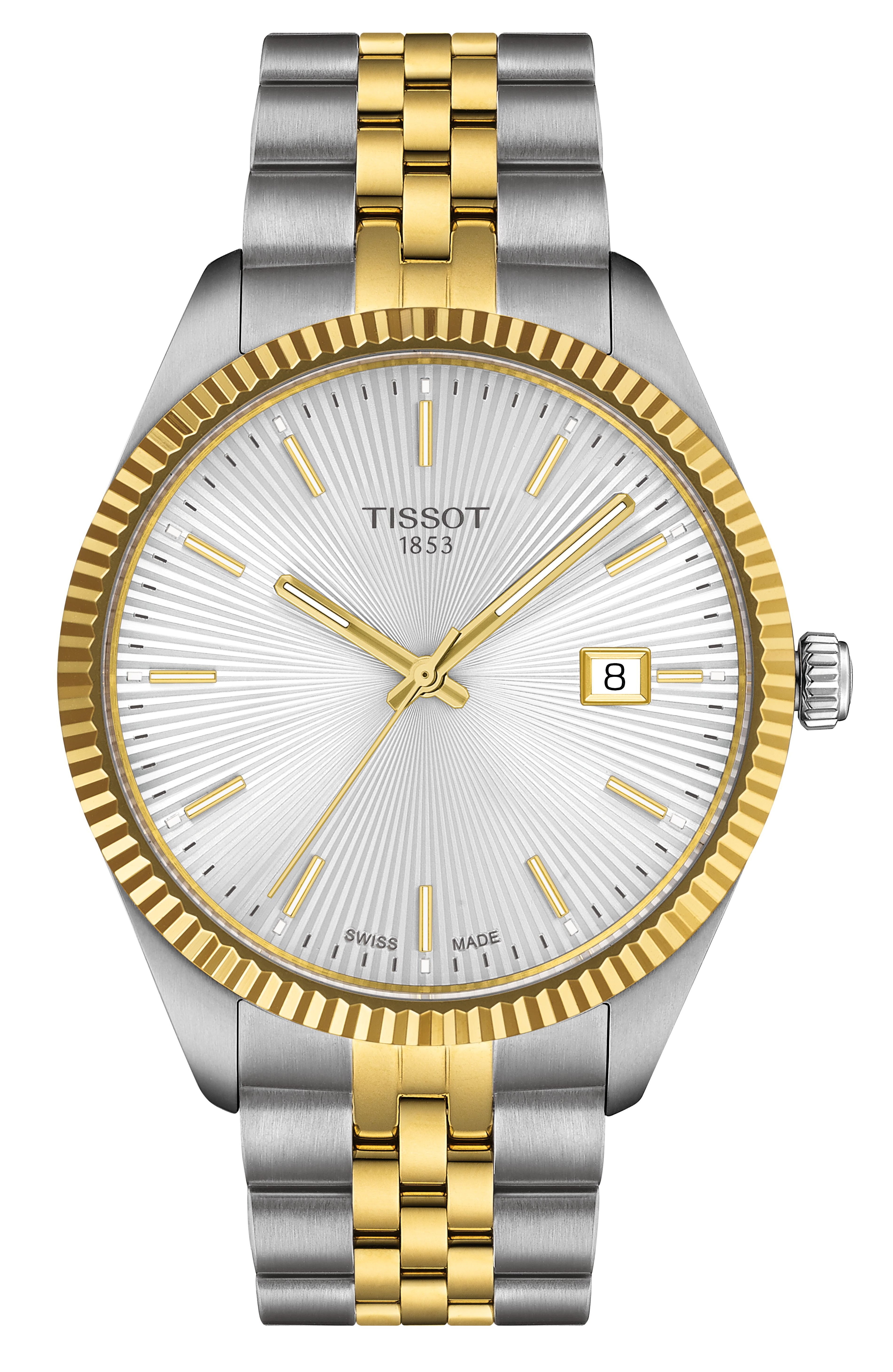 Tissot Herren Armbanduhr T156.410.22.031.00 Ballade 40mm Edelstahl bicolor mit silberfarbigem Zifferblatt