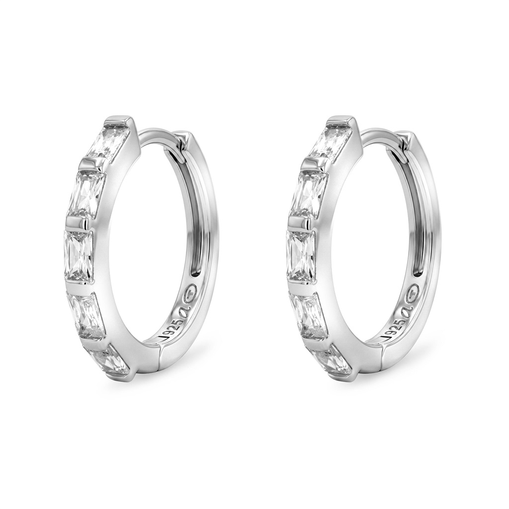 Tom Tailor Damen Creolen 2101809 Silber 925 Zirkonia